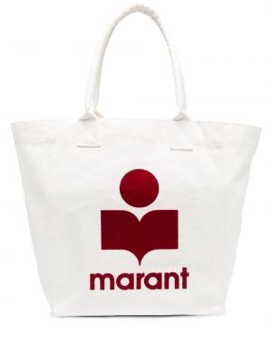 Bomull shoppingbag Isabel Marant hvit