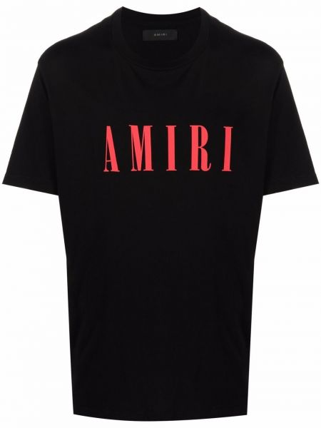 Camiseta de algodón con estampado Amiri negro