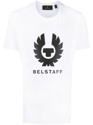 T-shirt con stampa Belstaff bianco