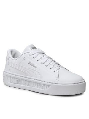 Sneakerși cu platformă Puma alb