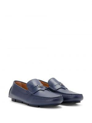 Nahast loafer-kingad Versace sinine
