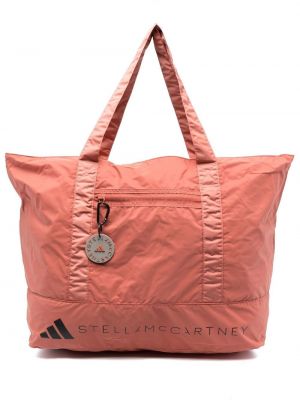 Шопинг чанта с принт Adidas By Stella Mccartney розово