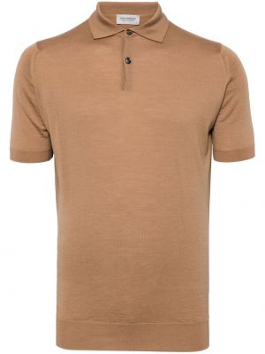 Vilnonis polo marškinėliai John Smedley ruda