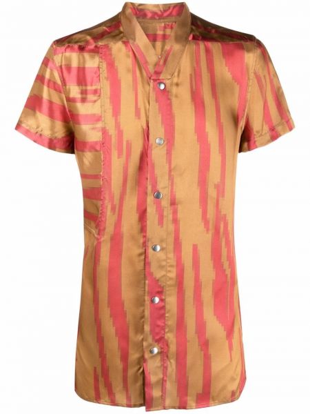 Camisa con estampado abstracto Rick Owens marrón