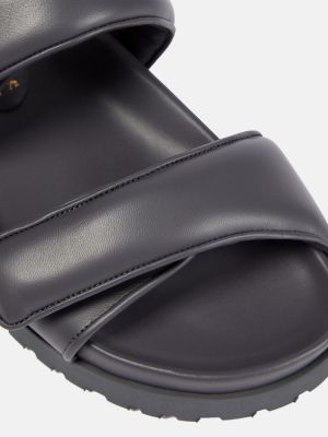 Kožené sandále Gia Borghini čierna