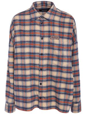 Flanel bombažna srajca s karirastim vzorcem Dsquared2