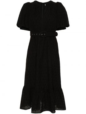 Bavlněné midi šaty Dvf Diane Von Furstenberg černé