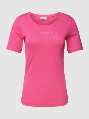 Różowa koszulka z krótkim rękawem Esprit