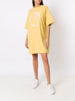 Abstraktes kleid mit print Osklen gelb