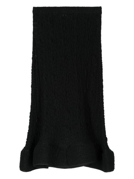 Długa spódnica bawełniana z falbankami Melitta Baumeister czarna