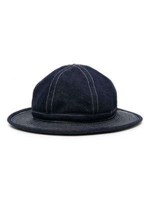 Памучна шапка Beams Plus синьо