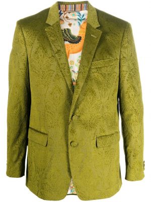 Jacquard paisley lang blazer Etro grønn