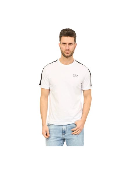 Koszulka bawełniana Ea7 Emporio Armani biała