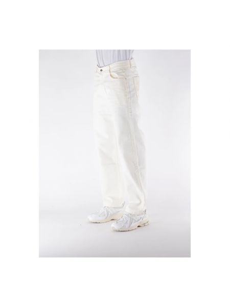 Haftowane proste jeansy Arte Antwerp białe