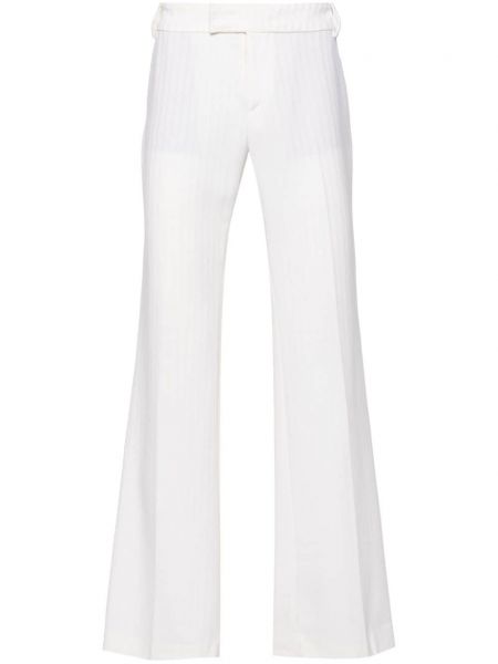 Spodnie wełniane Roberto Cavalli białe
