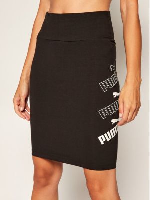 Mini suknja slim fit Puma crna