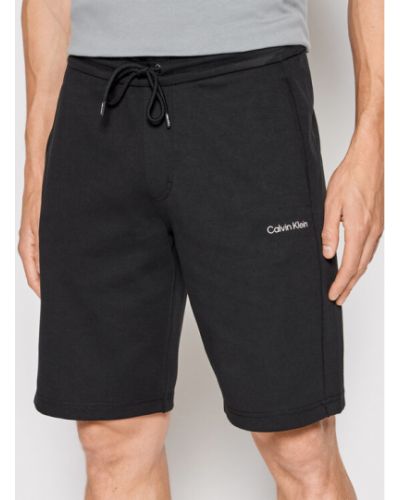 Pantaloni scurți sport Calvin Klein negru