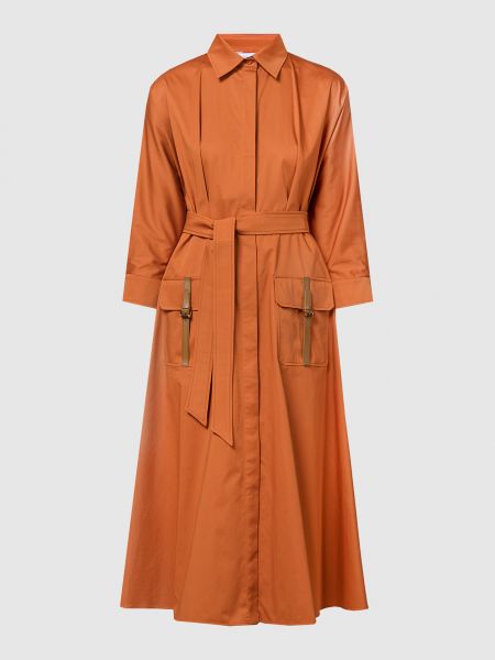 Оранжевое платье-рубашка Max Mara
