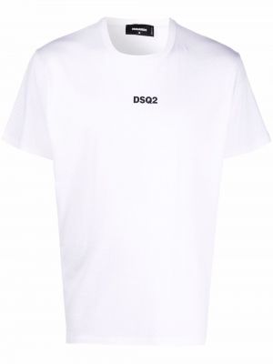 Μπλούζα με σχέδιο από διχτυωτό Dsquared2 λευκό
