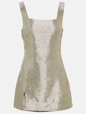 Mini robe à imprimé Staud argenté