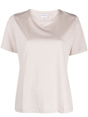 T-krekls ar apaļu kakla izgriezumu Calvin Klein pelēks