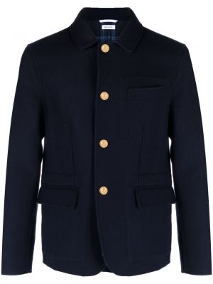 Gyapjú kabát Thom Browne kék