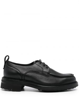Кожени обувки в стил дерби Brioni черно