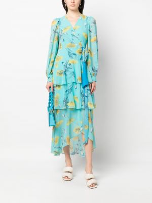 Sukienka drapowana Dvf Diane Von Furstenberg niebieska