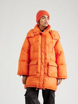 Palton de iarna Topshop portocaliu