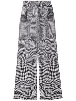 Pantaloni de lână din jacard Burberry