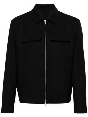 Volnena jakna z zadrgo Lardini črna