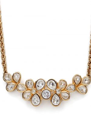 Krištáľový náhrdelník Christian Dior zlatá
