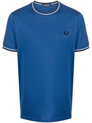 T-shirt med broderi Fred Perry blå