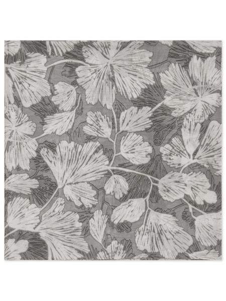 Virágos selyem sál nyomtatás Brunello Cucinelli szürke