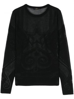 Žakardinis megztinis su žvaigždės raštu Twinset juoda