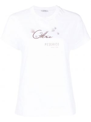 Тениска с принт Peserico бяло