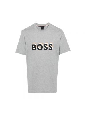 Koszulka bawełniana Hugo Boss szara