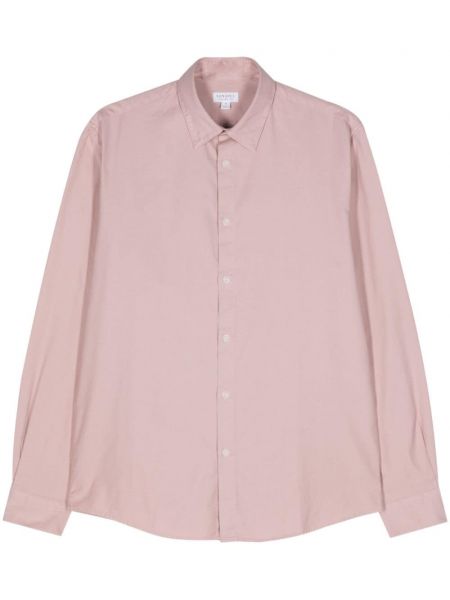 Pamučna košulja Sunspel ružičasta