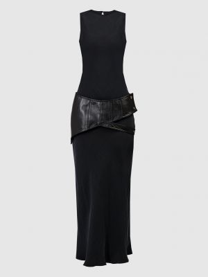 Сукня міді з баскою Matériel чорна