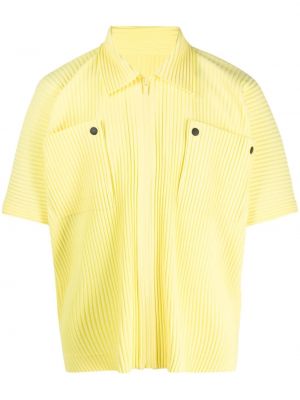 Plisovaná košeľa na zips Homme Plissé Issey Miyake žltá