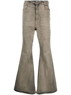 Zvonové džíny s oděrkami Rick Owens Drkshdw šedé