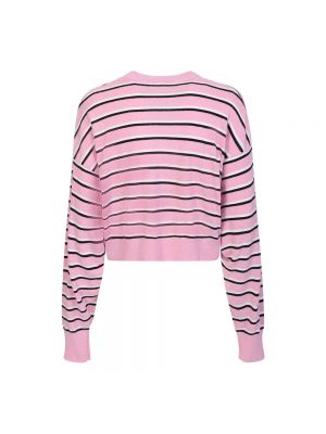 Jersey de algodón a rayas de tela jersey Palm Angels rosa