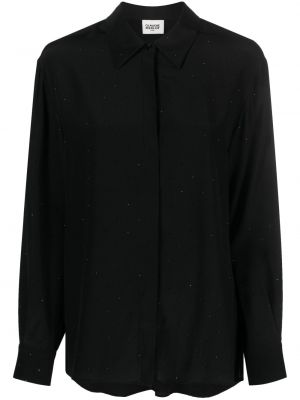 Křišťálová hedvábná košile Claudie Pierlot černá