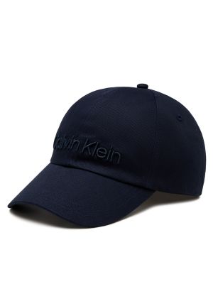 Siuvinėtas siuvinėtas siuvinėtas kepurė su snapeliu Calvin Klein mėlyna