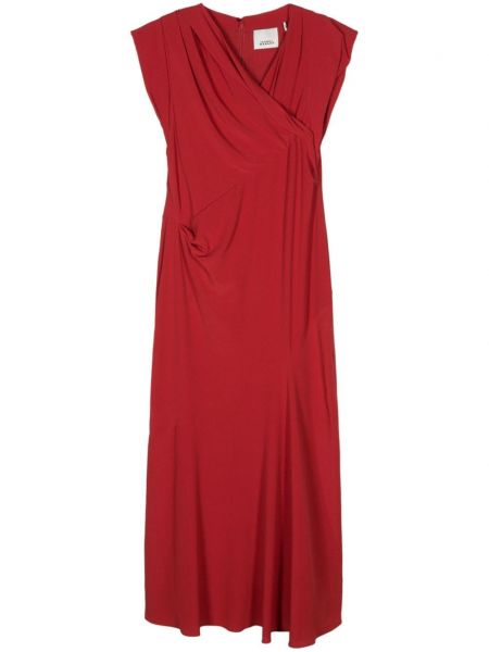 Dlouhé šaty bez rukávov Isabel Marant červená