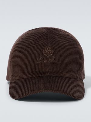 Вельветовая кепка Loro Piana коричневая