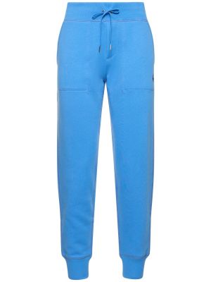 Pantaloni sport din bumbac Polo Ralph Lauren albastru