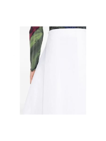 Falda midi de algodón Marni blanco