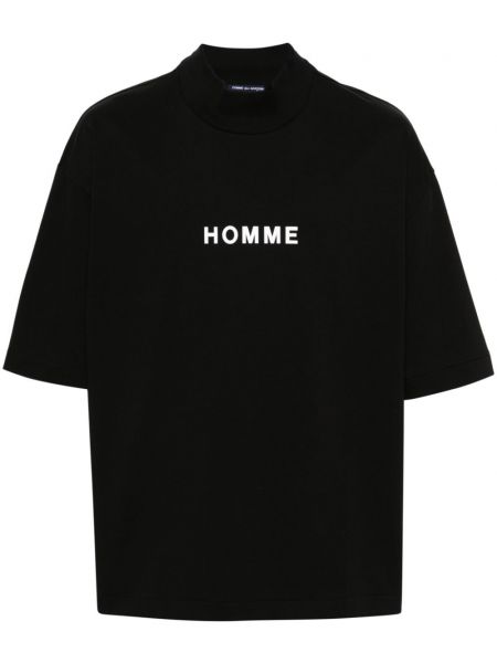 Tričko s potiskem Comme Des Garçons Homme černé