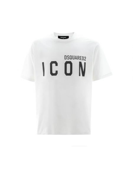 Koszulka bawełniana Dsquared2 biała